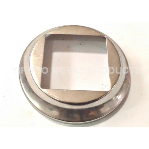 Square Pipe Fittings Balustrade Accessories Stainless Steel Railing Base Cover 
